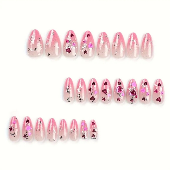 Valentine's Day Press-On Fake Nails 💅 Medium with Free Super-Strong Glue - Picture 4 of 10